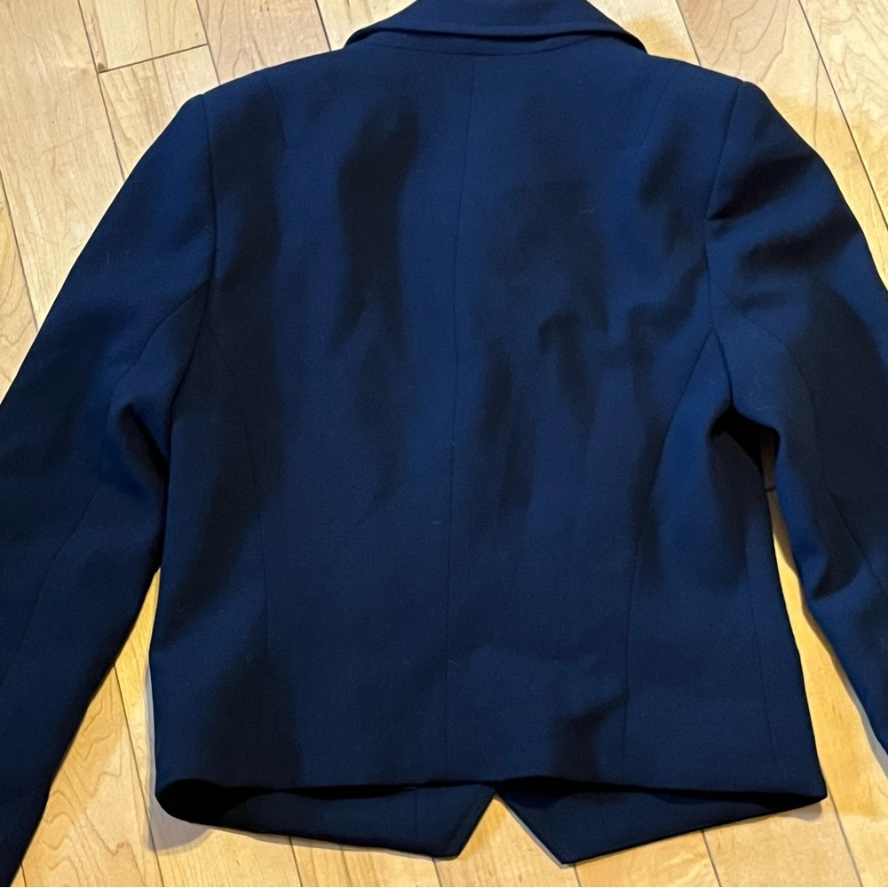 Trina Turk Navy Blue Blazer with gold metal buttons size eight (8) - Picture 10 of 11